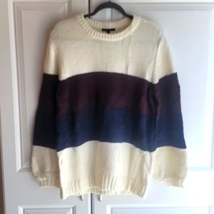 STACCATO Striped Crewneck Sweater Size Large